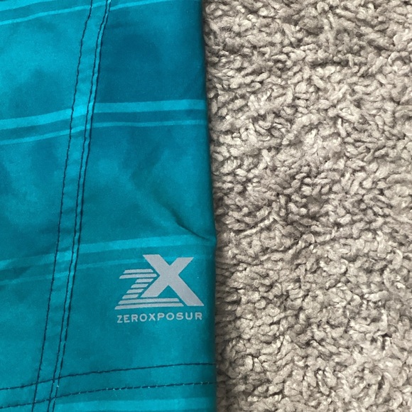 ZeroXposur Aqua and Navy Board Shorts - Picture 2 of 4